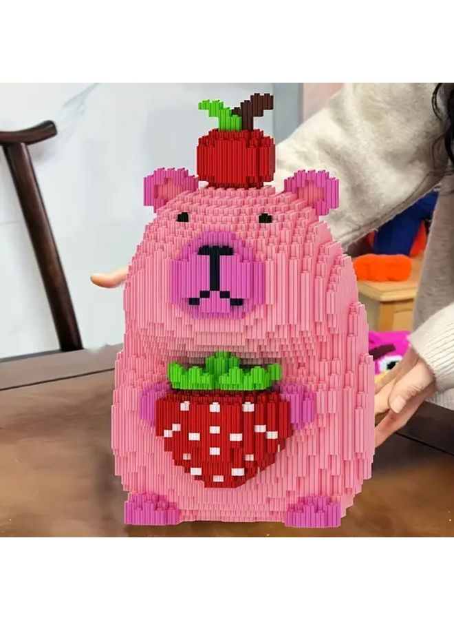 Apple Strawberry Capybara 2095 PCS Building Blocks Set Model 8795 DIY Toy Desktop Decor Gift - Image 1